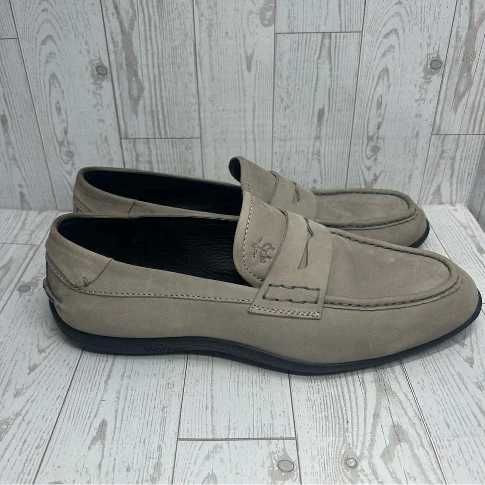 Brooks Brothers Size 8.5 Gray/Taupe Penny Loafers Suede Flats